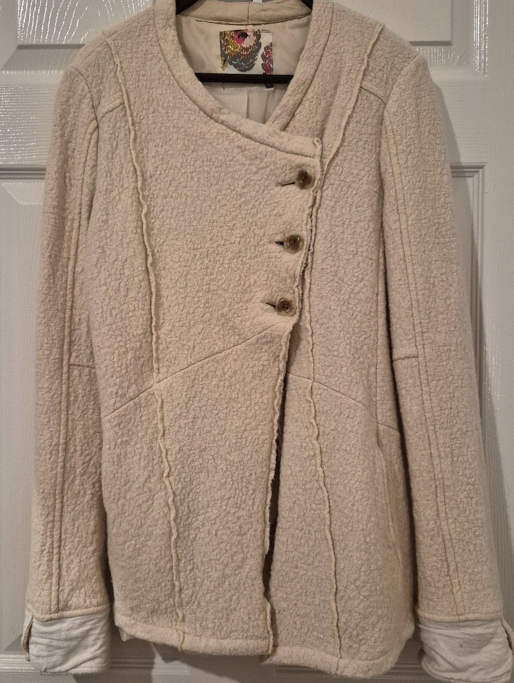 FREE PEOPLE | SZ 8 |  WOOL BLAZER/JACKET W/ SLIT
